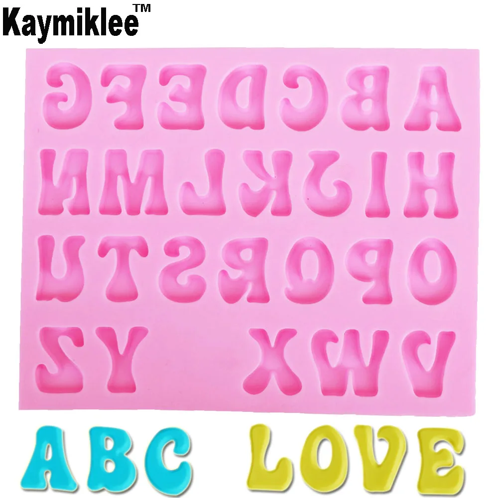 

M948 Creative Letters Alphabet Silicone Mold Uppercase Fondant Cake Decorating Tools Gumpaste Chocolate Fimo Clay Candy Moulds