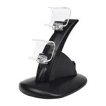 Прочный светодиодный док-станция с двумя usb-зарядными док-станциями, пыленепроницаемый комплект для защиты от пыли, зарядное устройство для Playstation 4/PS4 Геймпад