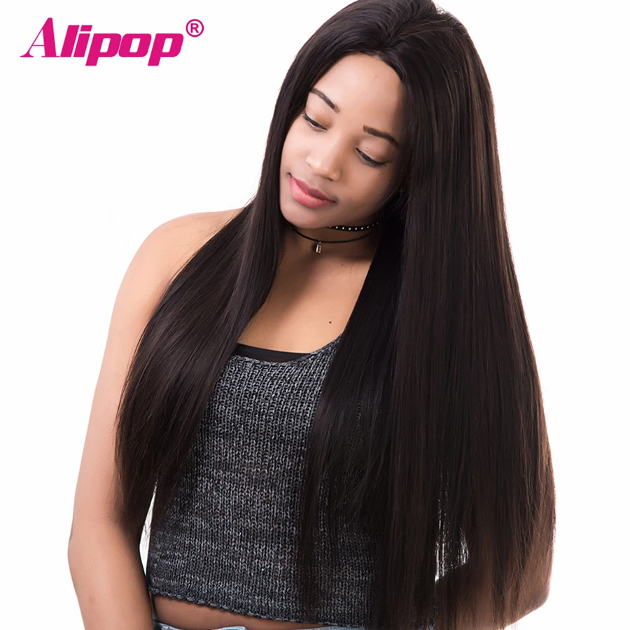ALIPOP Straight Brazilian Lace Front font b Human b font font b Hair b font