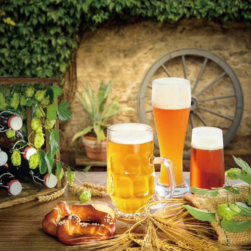 Laeacco фото фон счастливое пиво oktoberfest фестивали деревянная карусель Пшеница