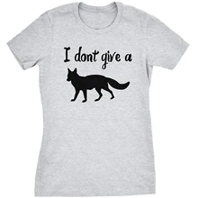 I't Give a Fox Print Женская футболка смешные изделия из хлопка футболка для леди