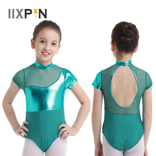 Enfant Filles Justaucorps de Gymnastique Ballet Brillant Combinaison de  Danse