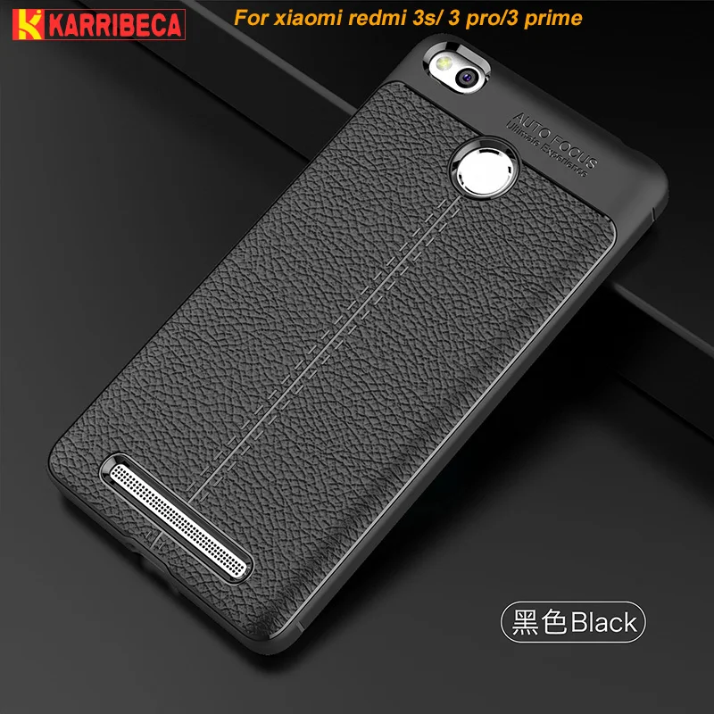 

Litchi silicone case for xiaomi redmi 3s funda lychee leather pattern tpu cover xiomi redmi 3 pro/prime coque etui kryt tok