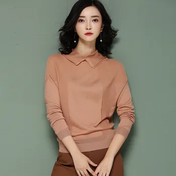

Fashion autumn and winter new solid color high collar long sleeve pullover sweater casual comfort knit bottoming shirt
