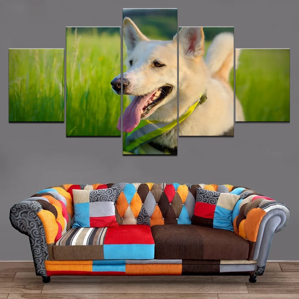 Canvas Printed Painting Wall Art Home Decorative 5 Piece Animal Cute