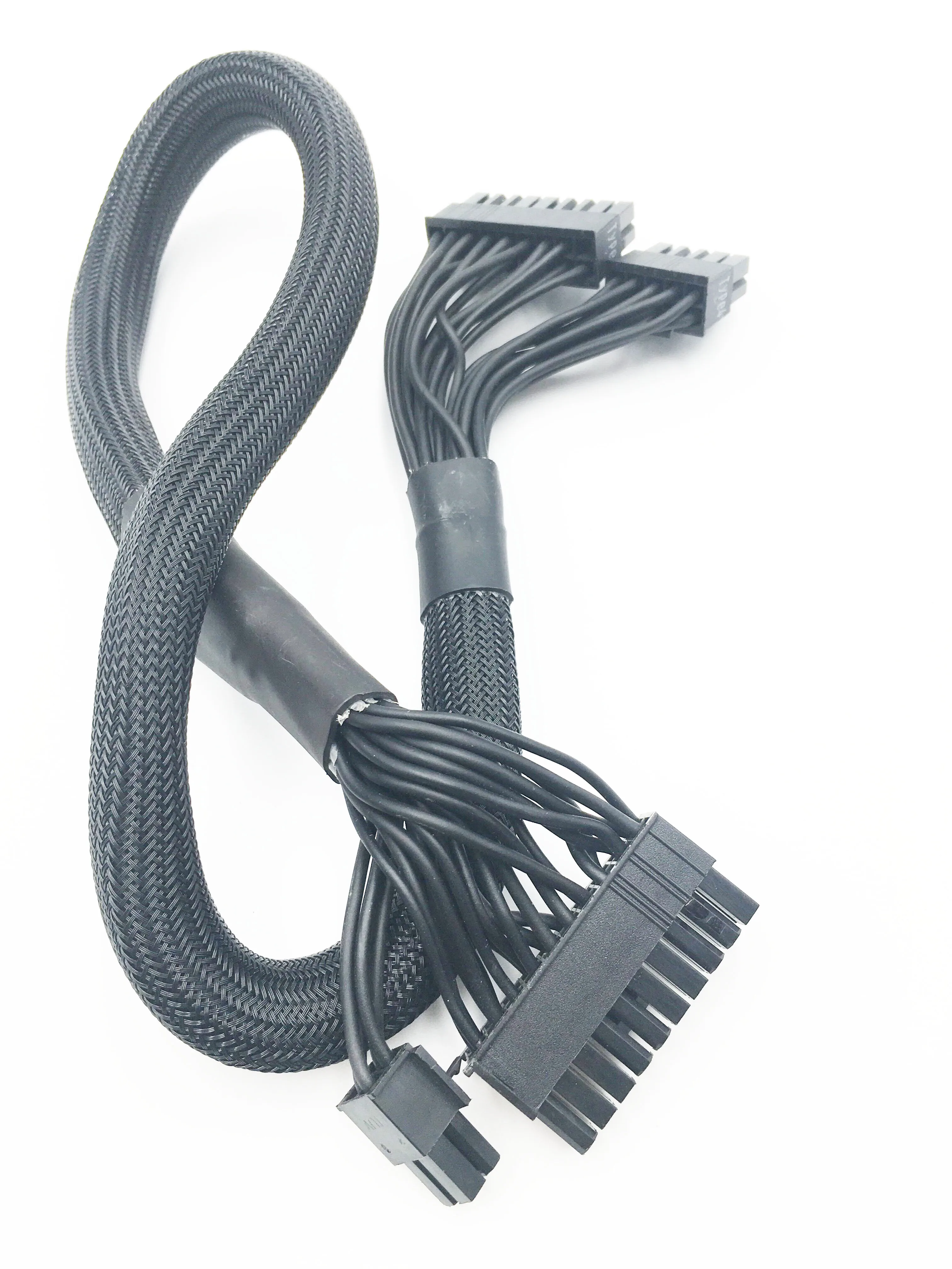 Modular Power Supply Cables ATX 24pin extension sleeved cable pc 24P To