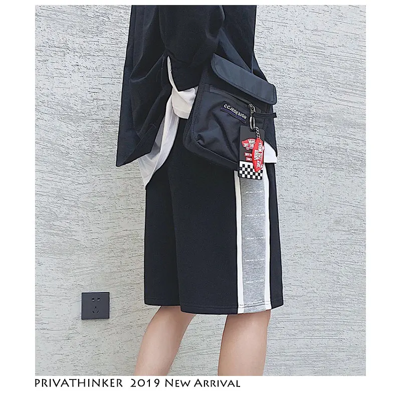 Privathinker, летние, полосатые, хлопковые, черные шорты, мужские,, уличная одежда, хип-хоп, спортивные шорты, модные, джоггеры, шорты, серые, 2XL