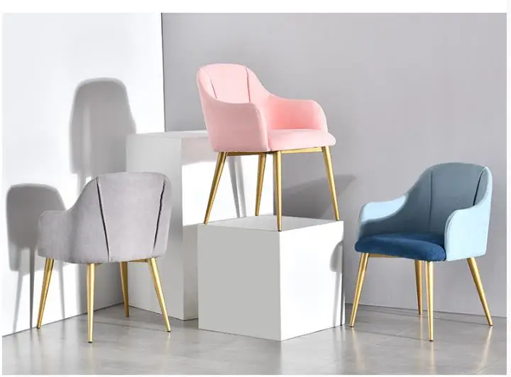 

Nordic iron dining chair modern minimalist dining chair leisure chair desk chair