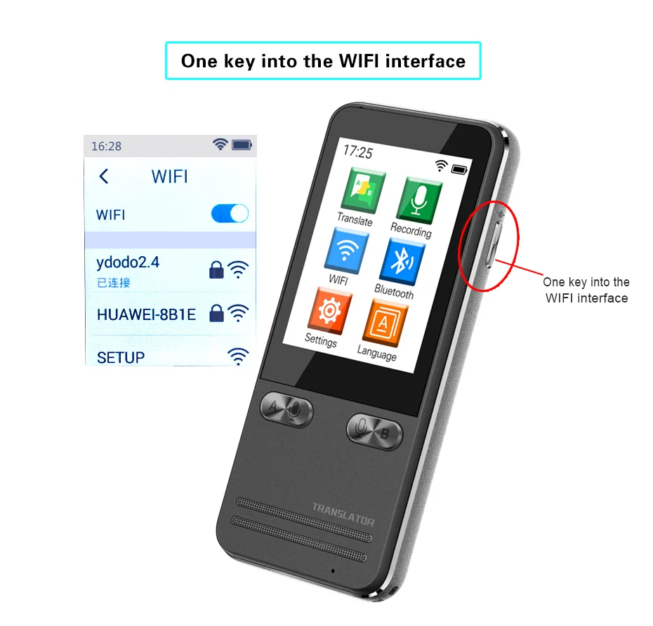 XYCING W6 43 Languages WIFI Smart Voice Translator Device, Record Translator, Chinese and English Offline Translator XYCING W6 43 Languages WIFI Smart Voice Translator Device, Record Translator, Chinese and English Offline Translator