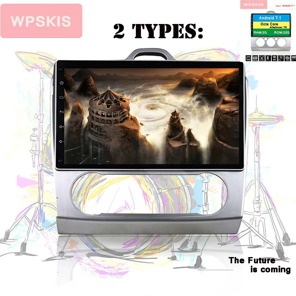 

Free ship Android 9.0 still cool auto stereo dvd video player with 4g wifi music mp5 pc gps for Ford focus 2006-2011 rds dab swc