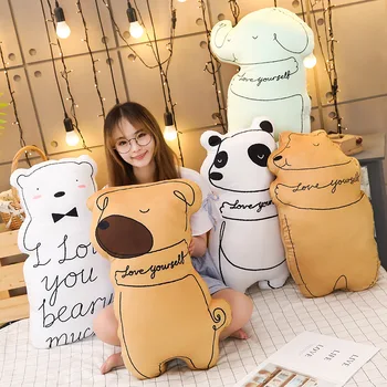 

Baby Plush Pillow Cartoon Cushion Kid Sleeping Toy Infant Comforting Doll Animal Shaped Pillows Home Decoration