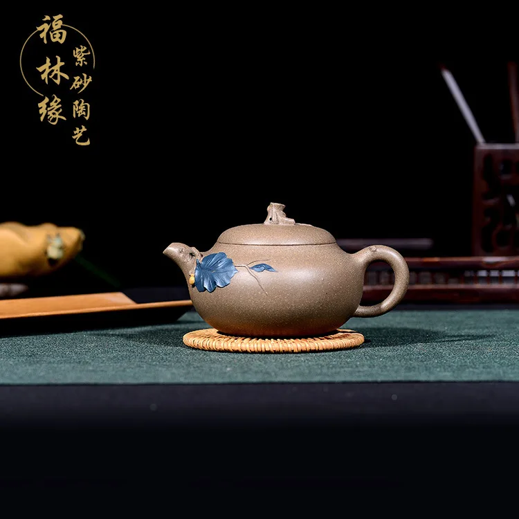 Бесплатная доставка 240 мл китайский кунг фу Фиолетовый Глиняный Чайник Исин