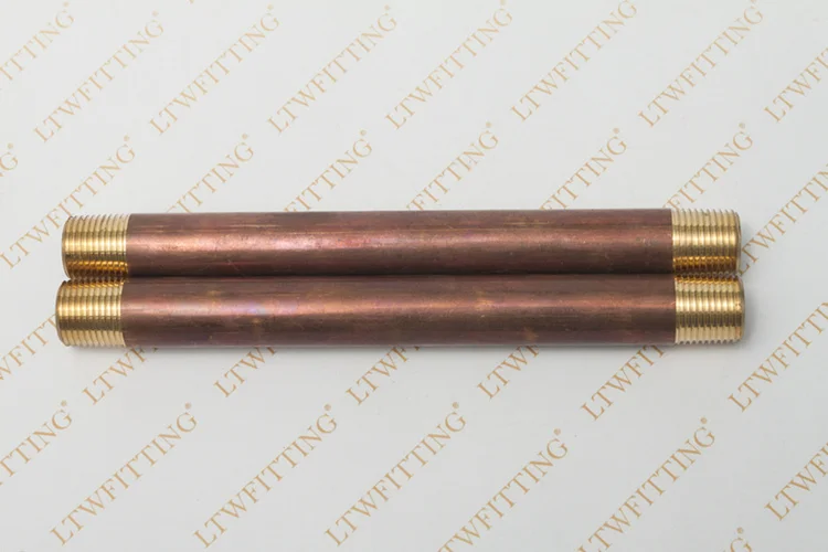 LTWFITTING Латунная Труба " длинные соски фитинг 1/2" Мужской NPT Воздух Вода
