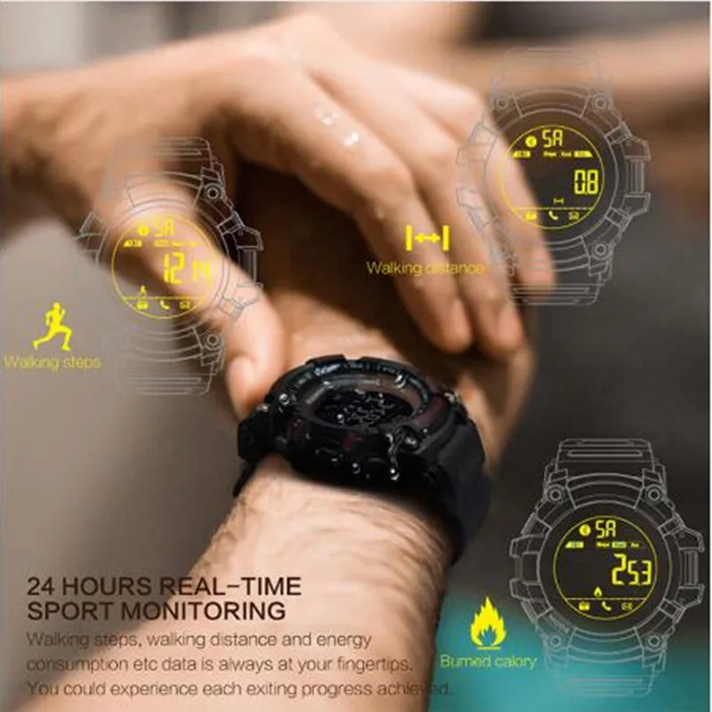  Bluetooth Clock EX16 Smart Watch Notification Remote Control Pedometer Sport BRACELET IP67 Waterpro - 32858107767