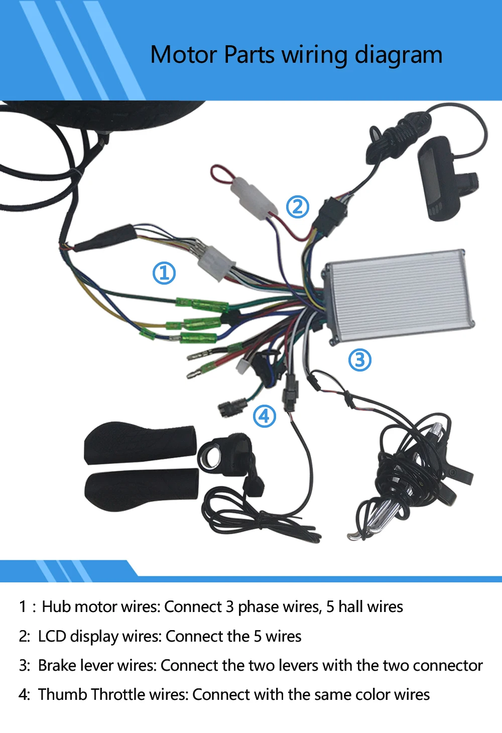 Carrinho de mão motor 48v 350w 500