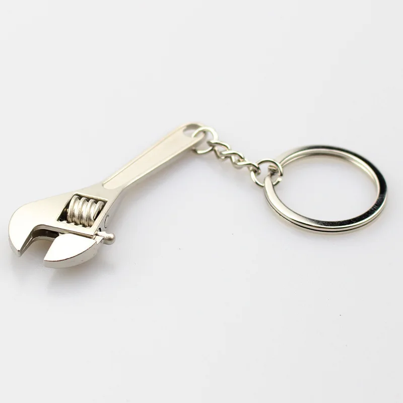 

2017 Fashion Creative Tool Wrench Spanner Key Chain Ring Keyring Metal Keychain Adjustable Metal Spanner Keyring
