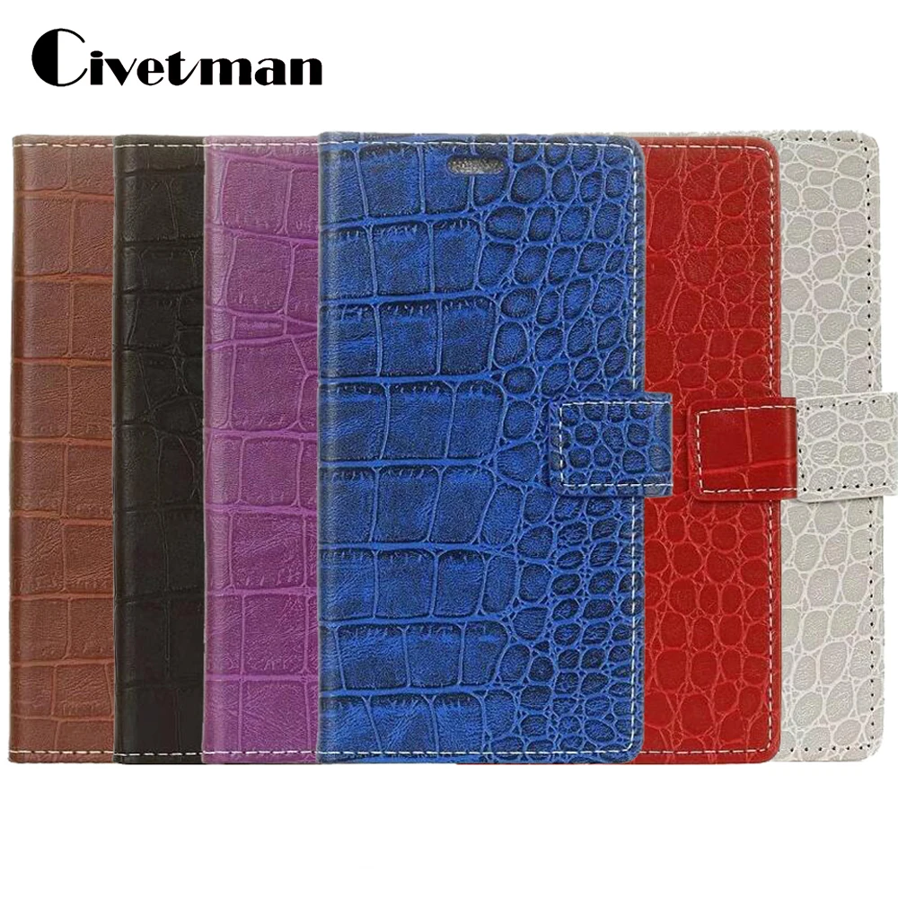 Cover Case For BQ Aquaris X5 Plus 5.0&quot Flip PU Leather TPU Shell Crocodile Crazy Horse Skin Holster Mobile Phone Bag Card Stand |