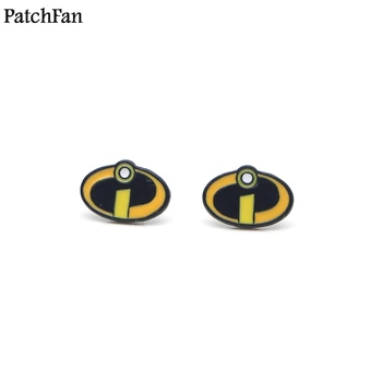 

12pairs/lot Patchfan the incredibles Funny charm earrings enamel Zinc party favor women Souvenir present jewelry for fans A0711