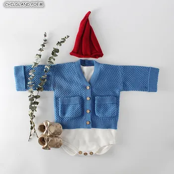 

Baby Winter Clothes Autumn Newborn Knitted Baby Clothes Baby Cardigan Coat and Jacket Baby Boys Sweater Toddler Girls Cardigan