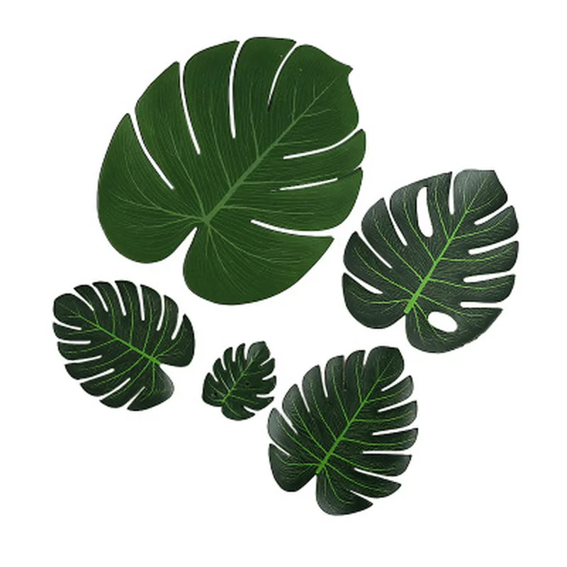 

12Pcs Artificial Tropical Palm Leaves for Hawaiian Luau Theme Party Decorations Home Garden Decoration