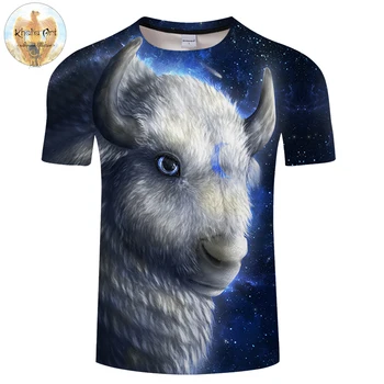 

Buffalo By KhaliaArt Mutton&Galaxy 3D Print T shirt Men Women Summer Anime ShortSleeve Tops&Tee Tshirts Loose Hot DropShip
