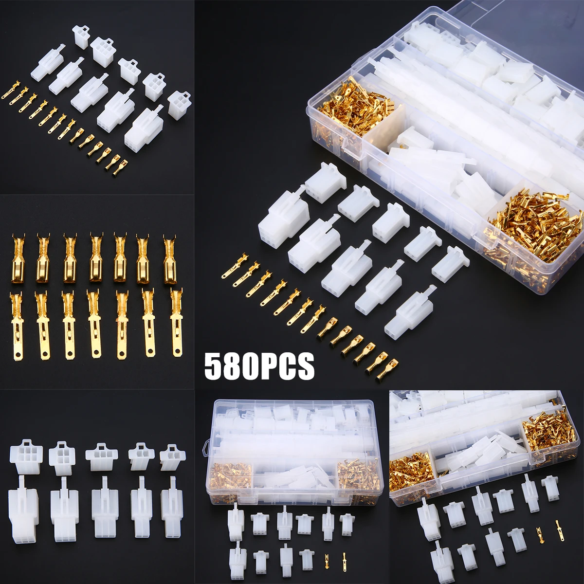 High Quality 580Pcs Electrical Wire Connector Terminal 2.8mm 2/3/4/6/9 Pin Male Female Terminals for Motorcycle Quad Bike Car