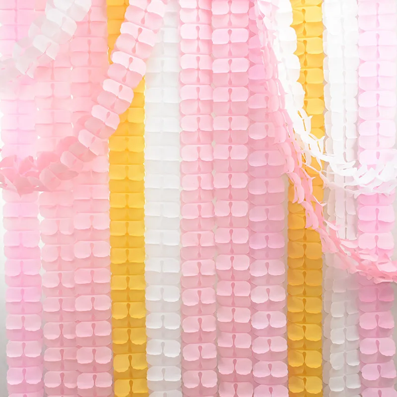 

3D 3.6M Colorful Four Leaf Clover Paper Flower Garlands For Wedding Birthday Party Photography Background Decoration