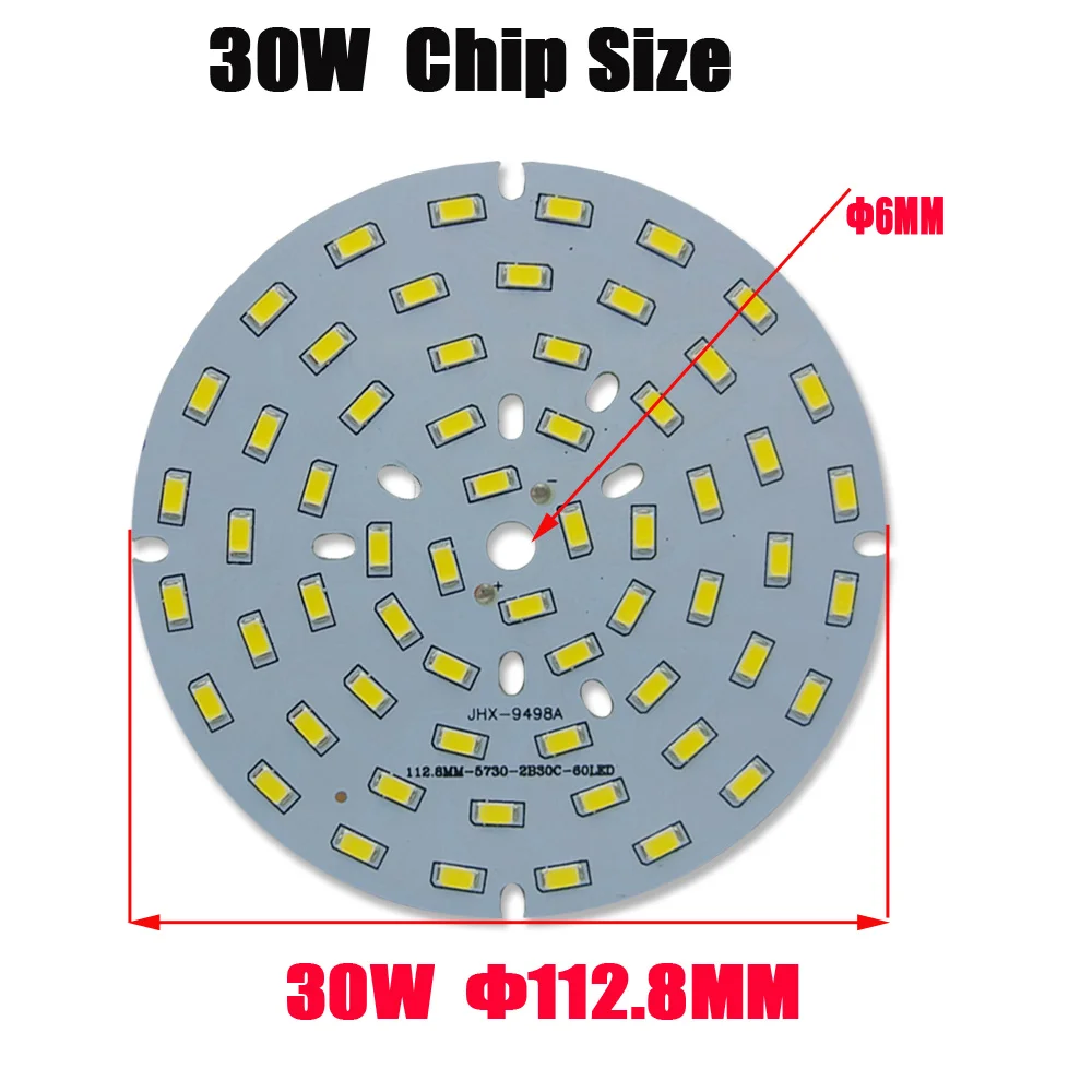 Светодиодная пластина 5P круглая алюминиевая лампа SMD 5730 30 Вт светодиодный