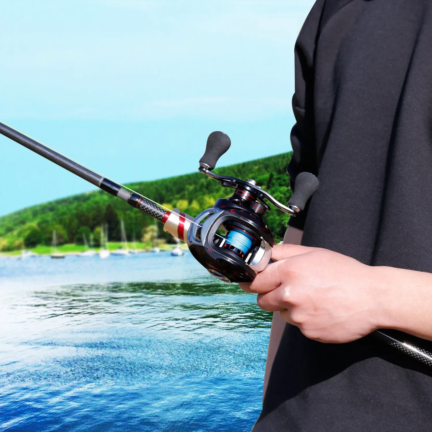 Sougayilang Fishing Rod Medium Power Portable Travel Fishing Pole With  Carbon Fiber Baitcasting Fishing Reel Set - Rod Combo - AliExpress