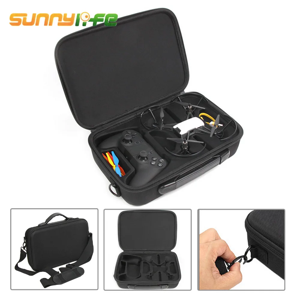 SUNNYLIFE Жесткий Сумочка на плечо, сумка, чехол для переноски для DJI Tello(вращение по часовой стрелке и против часовой стрелки) Дрон Батарея кабель дистанционного управления пропеллер гаджеты аксессуары