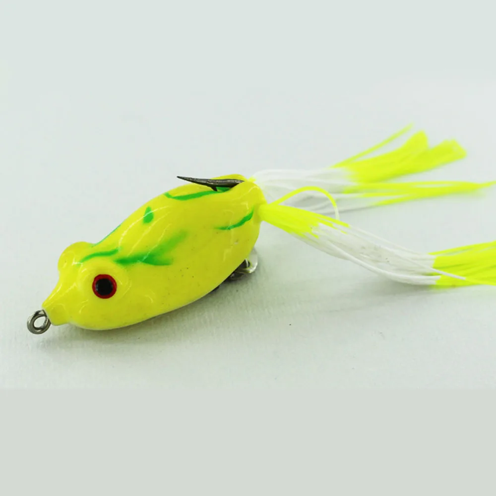 10Pcs/lot Soft Plastic Fishing lures killer Frog lure With Hook Top