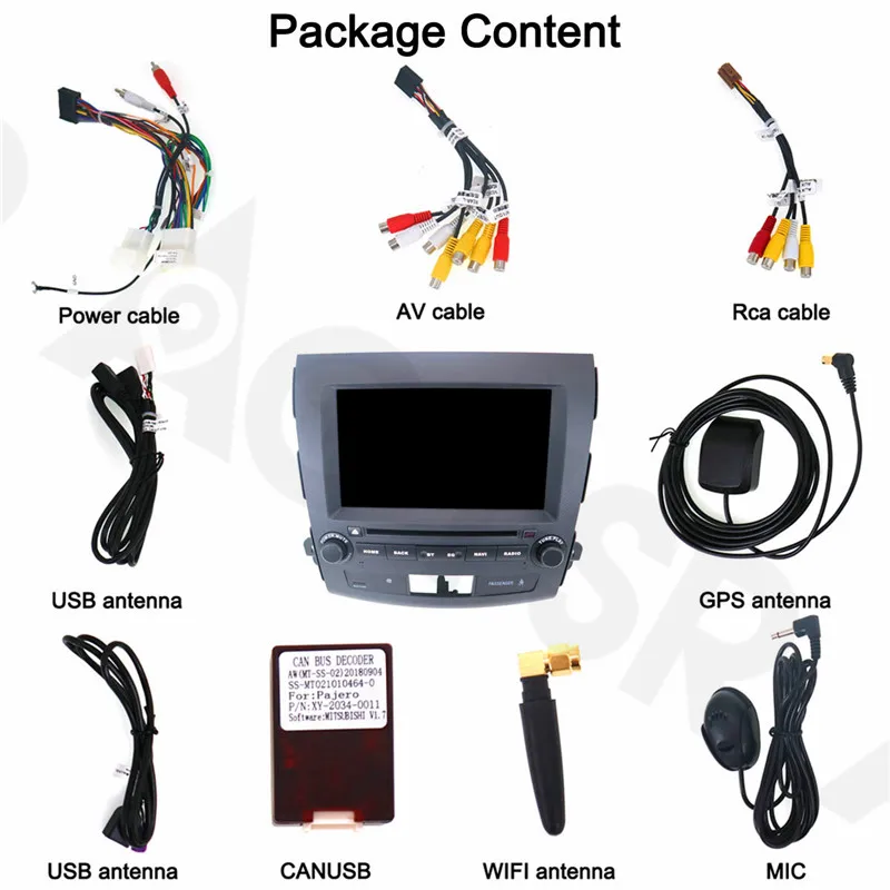 Top Android 8.0 Car DVD player GPS Navigation for Mitsubishi Outlander 2006~2012 For Citroen C-Crosser for Peugeot 4007 26