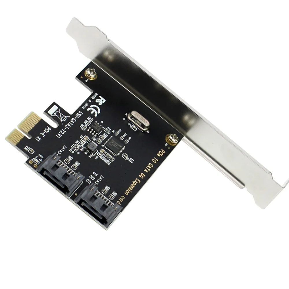 Адаптер PCIe PCI Express для SATA3.0 с 2 портами SATA III 6G
