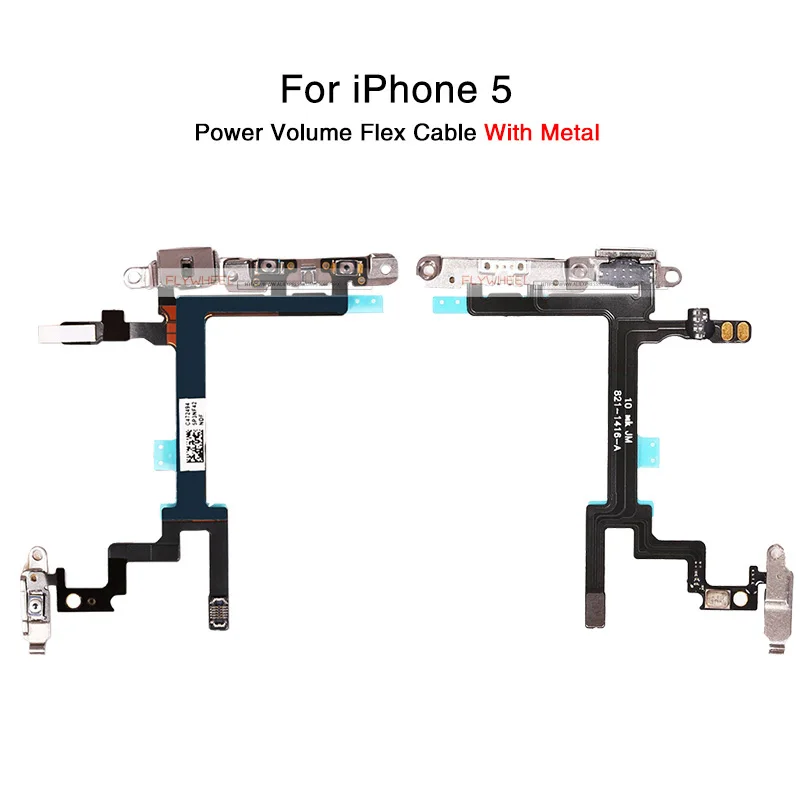 10 шт./лот для iPhone 5 5S 5C 6 6S 7 8 Plus X мощность вкл выкл громкость вверх-вниз кнопочный переключатель гибкий кабель, запчасти для ремонта с кронштейном