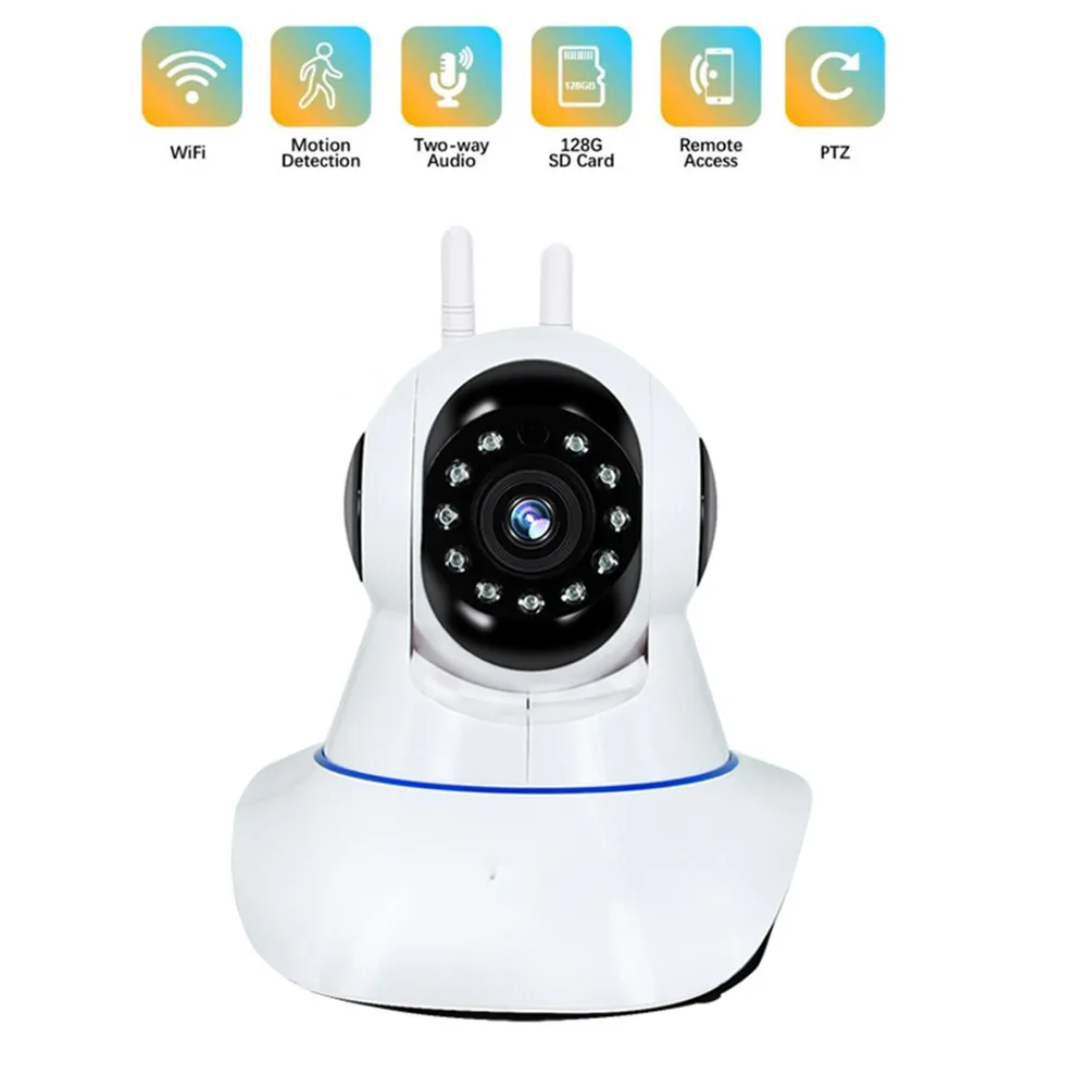 

Dual Antenna 1080P Pan/Tilt WiFi IP IR Camera Two way audio 2P2 Camera Support ONVIF Max Up to 128GB Video Monitor ip camera