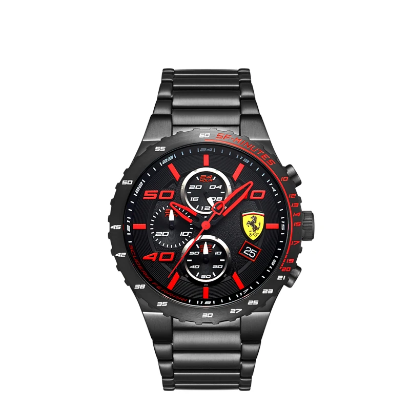 

SCUDERIA FERRARI Fashion Casual Men's Watch Waterproof Watch Multi-Function Chronograph Stainless Steel Quartz Male Watch 820361