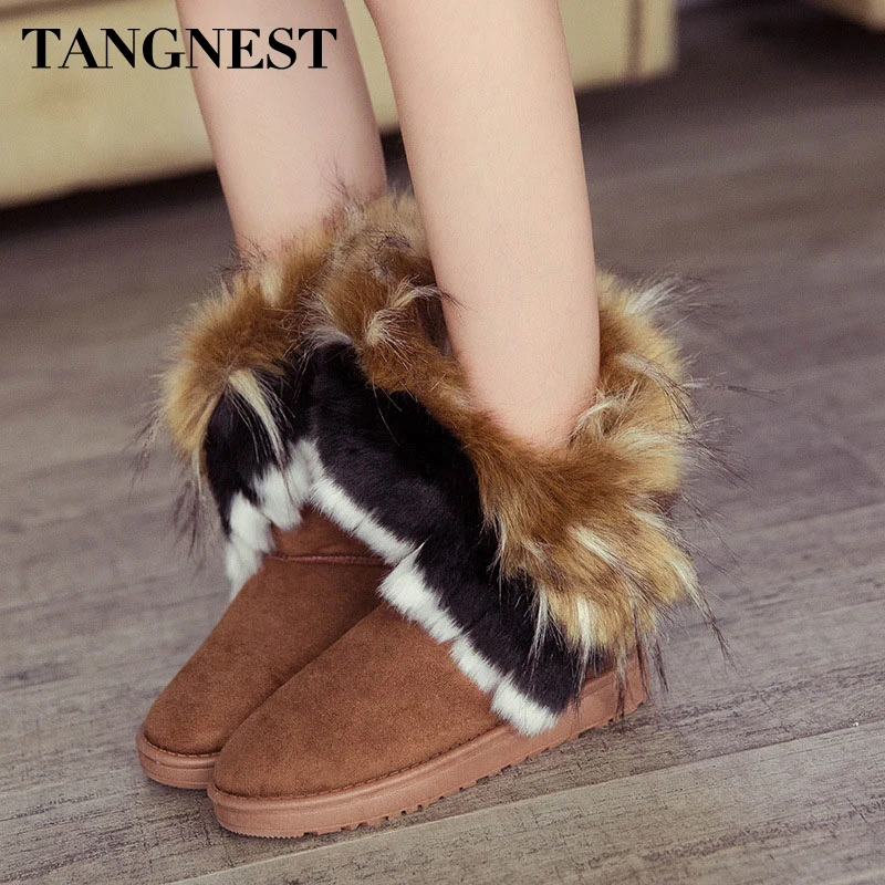 Tangnest/женские зимние ботинки Модная стильная зимняя женская обувь с