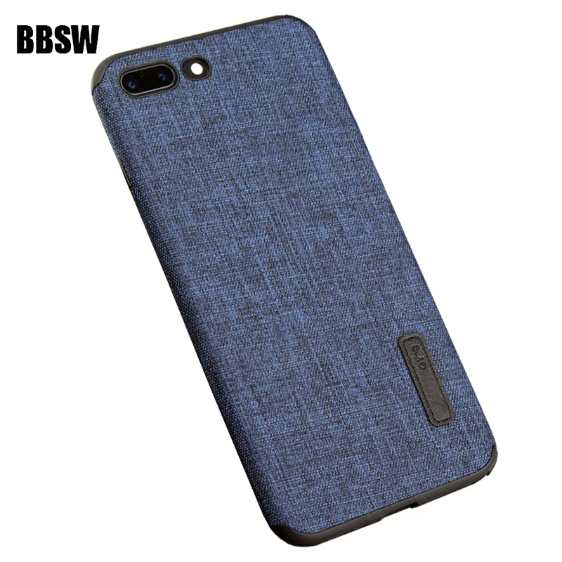 BBSW для iPhone 7 8 чехол льняная ткань + Мягкий Силиконовый ТПУ противоударный