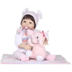 NPK 22 дюймов милый Кукла реборн Мягкие силиконовые имитация девочка Playmate Игрушки