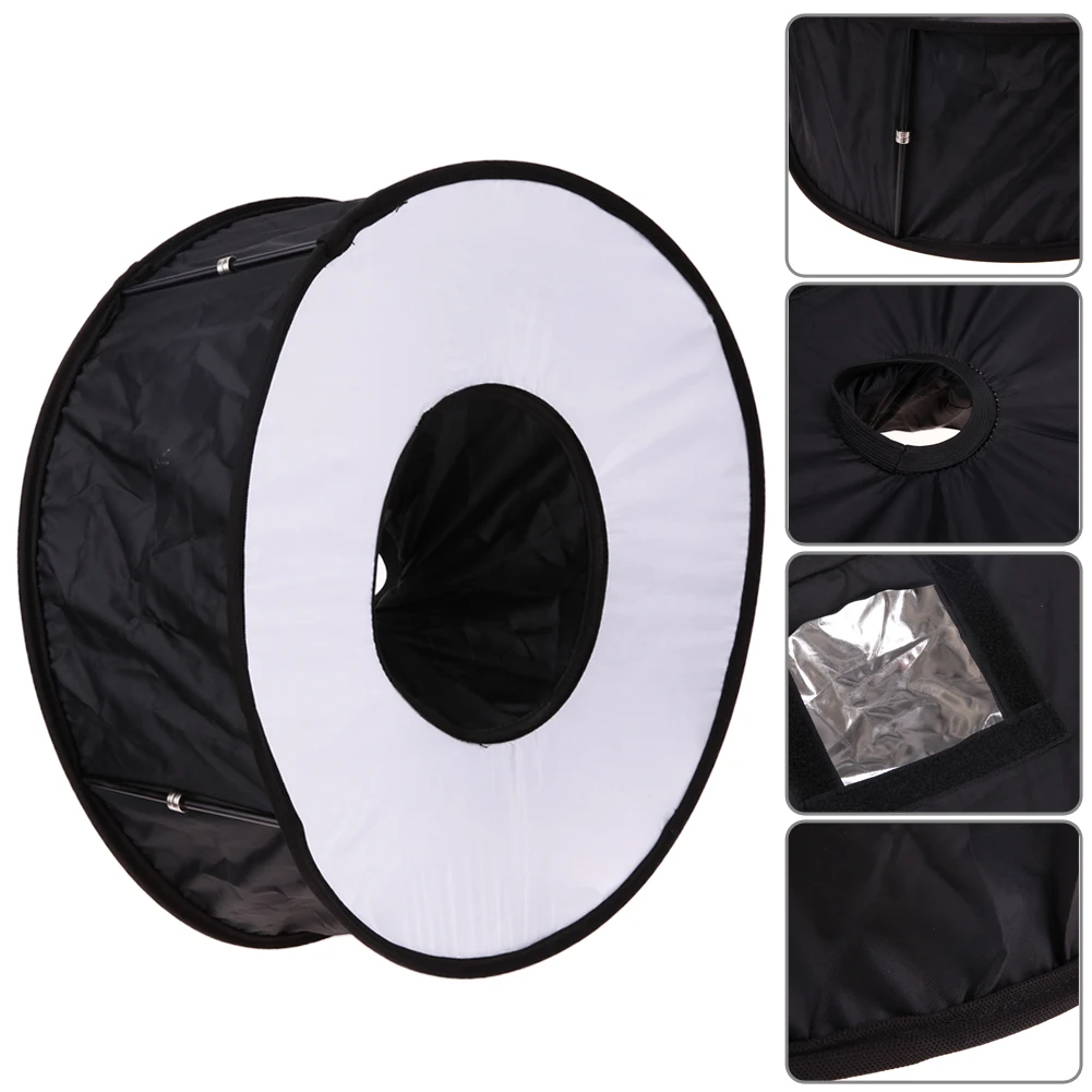 Складной кольцевой софтбокс Speedlight Flash Light 45 см с диффузором для вспышки