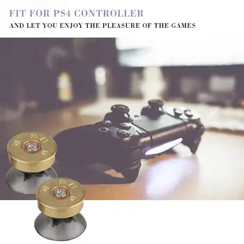 

6Pcs Gold Metal Bullet Buttons & Thumbstick Mod Kit for PS4 Controller