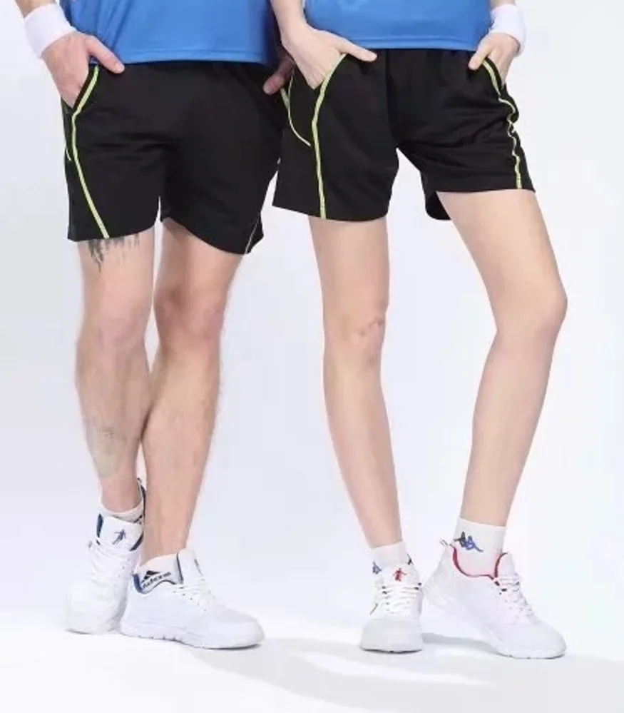 Набор быстросохнущей дышащей одежды для женщин и мужчин летняя одежда для тенниса и бадминтона футболка+ шорты спортивный костюм L2060YPD - Цвет: ONLY GREEN SHORT
