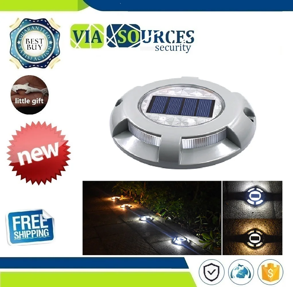 

Solar LED Dock Path Deck Road Stud Maker Light Waterproof Security Lights Lamp Outdoor Driveway Pathway Yard Garden Step Lamp