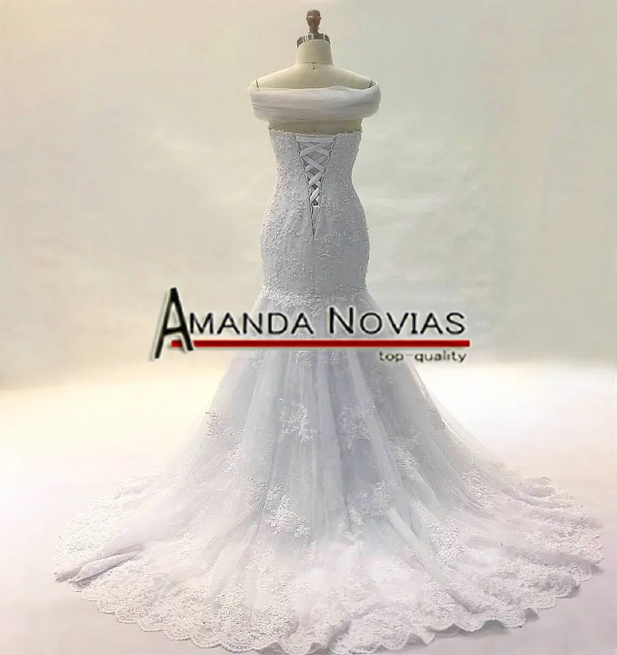 2019 vestido de noiva Новая мода кружево Русалка Аманда Novias настоящее свадебное платье