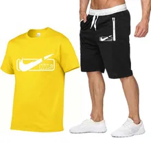 summer short set two piece set men tshirt shorts fashion tracksuit mens sport suit casual print 2 piece set streetwear outfits