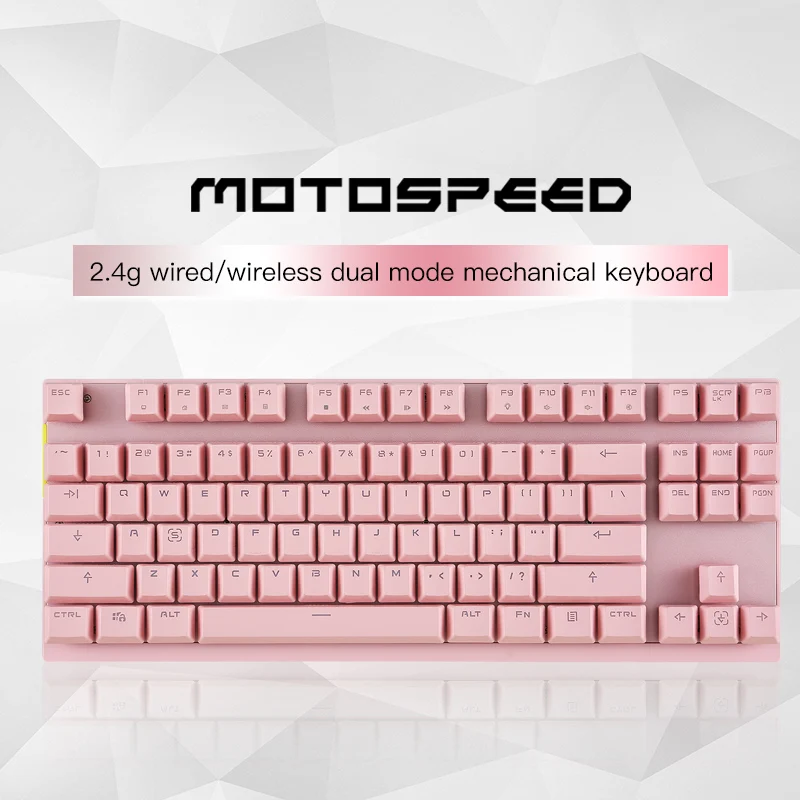 Motospeed GK82 2.4G Wireless Gaming mechanical keyboard Dual Mode 87 key mini keyboard LED Backlit usb Receiver