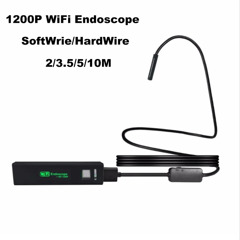 Prostormer 1200p HD Wifi Endoscope Camera for Iphone Android Inspection Snake Camera 8mm USB Endoscope Waterproof Borescope 8