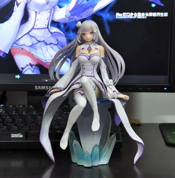 

18cm Re:Zero kara Hajimeru Isekai Seikatsu Emilia Action Figure PVC Collection Model toys ES5