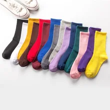 Модные длинные хлопковые носки для мужчин и женщин; повседневные дышащие теплые спортивные носки для скейтборда; Chaussettes Femmes; носки для студентов
