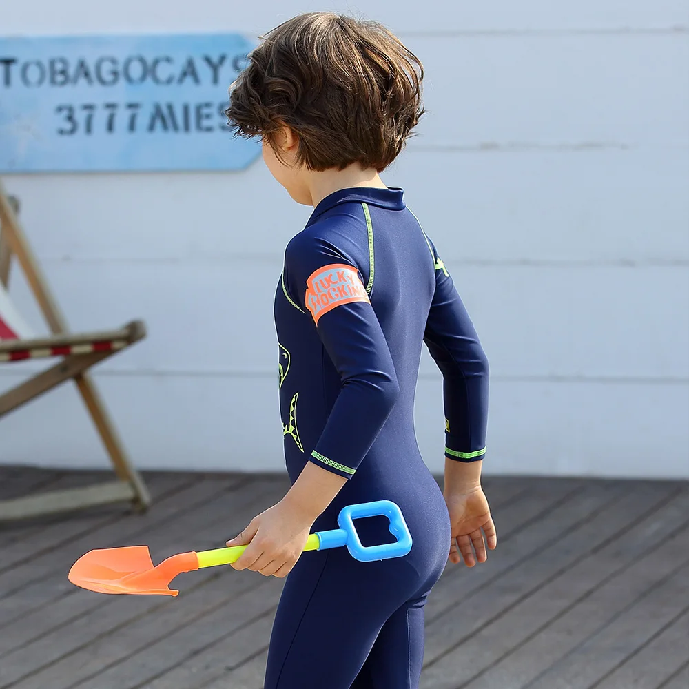 VIVOBINIYA/ ; купальный костюм для маленьких мальчиков; UPF50+ детский купальный костюм; детский купальный костюм с длинными рукавами; костюм для дайвинга